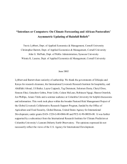 III. An Econometric Model of Climate Forecast Updating