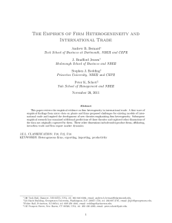 The Empirics of Firm Heterogeneneity and International Trade