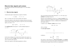 Discrete-time signals and systems
