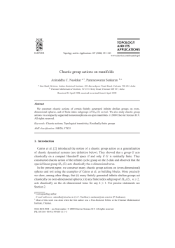 Chaotic group actions on manifolds - Indian Statistical Institute, Kolkata