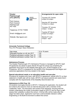 GPUTC Admissions 2016 -2017