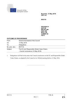 conclusions on the EU and Responsible Global