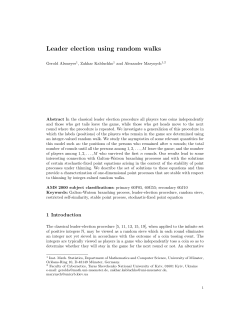 Leader election using random walks