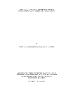 university of florida thesis or dissertation formatting