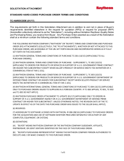 SOLICITATION ATTACHMENT STANDARD HARD