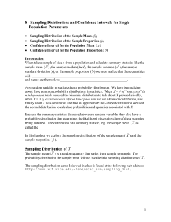 Sampling Distributions (Chapter 4)