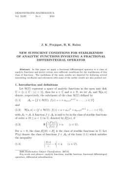 JK Prajapat, RK Raina NEW SUFFICIENT CONDITIONS
