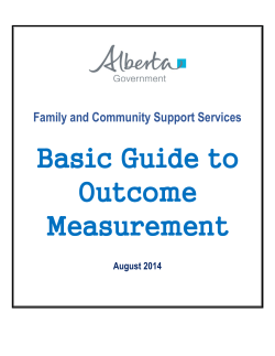 FCSS Basic Guide to Outcome Measurement