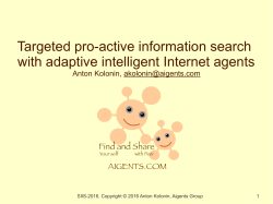 Targeted pro-active information search with adaptive