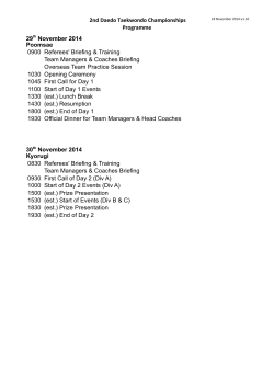 !2nd$Daedo$Taekwondo$Championships Programme 0900
