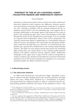 PORTRAIT OF THE EU AS A RATIONAL AGENT: COLLECTIVE