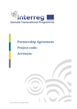 Partnership Agreement - Danube Transnational Programme