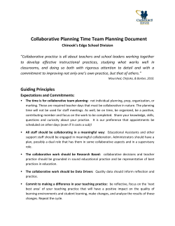 Collaborative Planning Time Team Planning Document