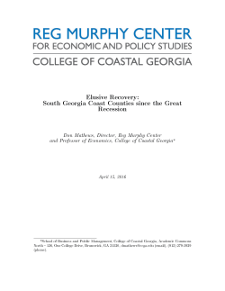 Elusive Recovery: South Georgia Coast Counties since the Great