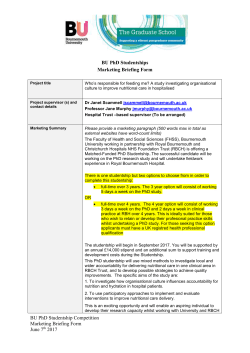 PhD studentship