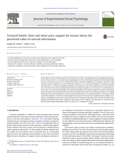 Tortured beliefs: How and when prior support for torture skews the