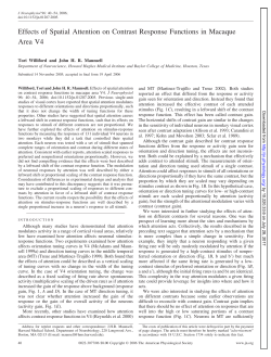 Effects of Spatial Attention on Contrast Response Functions in