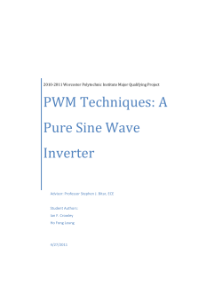 PWM Techniques: A Pure Sine Wave Inverter