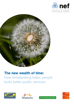 The new wealth of time: How timebanking helps