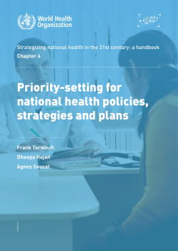 Priority-setting for national health policies, strategies and plans