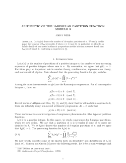 ARITHMETIC OF THE 13-REGULAR PARTITION