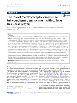 The role of metaboreceptor on exercise in hyperthermic environment