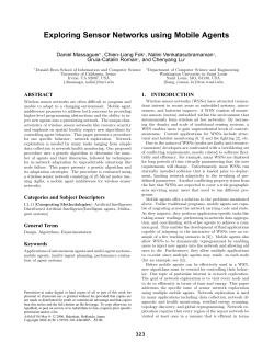 Exploring Sensor Networks using Mobile Agents