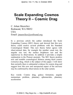 Scale Expanding Cosmos Theory II – Cosmic Drag