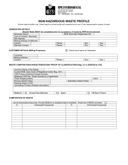 Non-Hazardous Waste