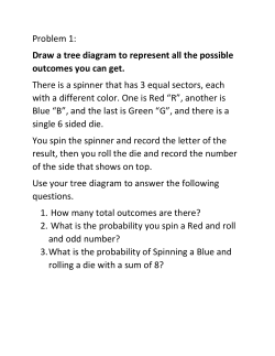 Problem 1: Draw a tree diagram to represent all the possible