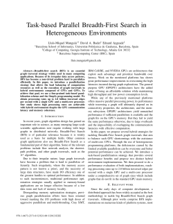 Task-based Parallel Breadth-First Search in Heterogeneous
