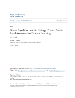 Game-Based Curricula in Biology Classes: Multi