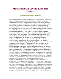 Meditation On Loving