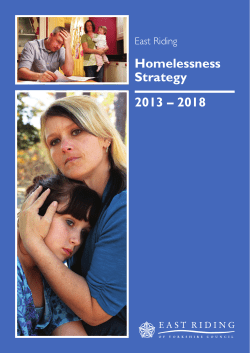 Homelessness Strategy 2013 – 2018