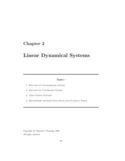 Linear Dynamical Systems