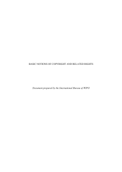 Basic Notions of Copyright and Related Rights