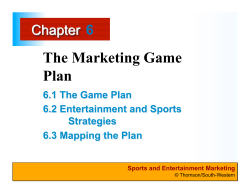 The Marketing Game Plan