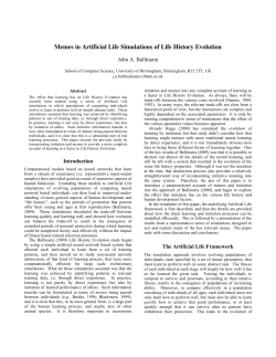 Memes in Artificial Life Simulations of Life History Evolution