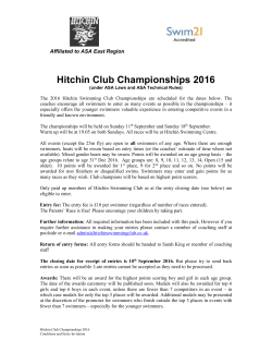 Open - Hitchin Swimming Club
