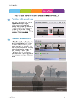 How to add transitions and effects in MoviePlus