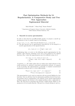 Fast Optimization Methods for L1 Regularization