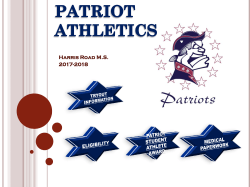 2017-18 Harris Road Middle School Athletics Information PowerPoint