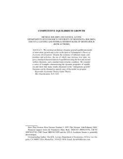 competitive equilibrium growth