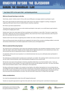Case Study - EOTC on the sports field – participating positively