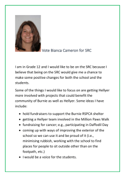 Chloe Butler - SRC LETTER FOR 2015