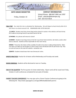 Friday, October 14 - Emmanuel Lutheran School