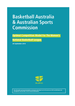 Optimal Competition Model for the Women`s National Basketball