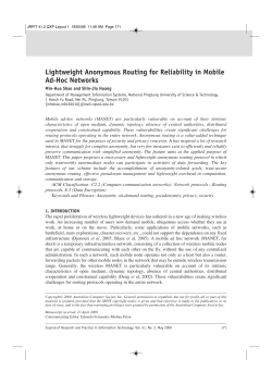 Lightweight Anonymous Routing for Reliability in Mobile Ad