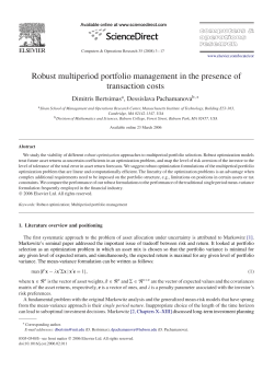 Robust multiperiod portfolio management in the presence of