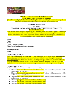 IMPORTANT: Italics denote suggestions, examples, comments or